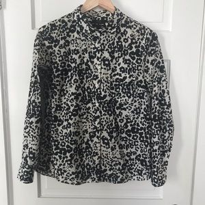 J crew leopard print blouse